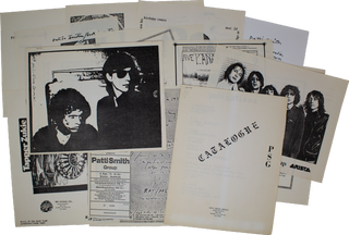 Item #6326 Packet of Patti Smith Group Press Materials. Patti Smith Group