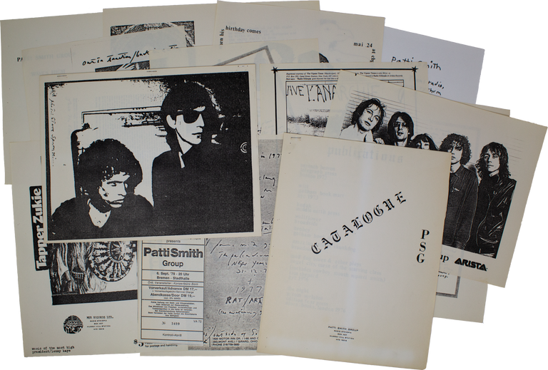 Item #6326 Packet of Patti Smith Group Press Materials. Patti Smith Group.