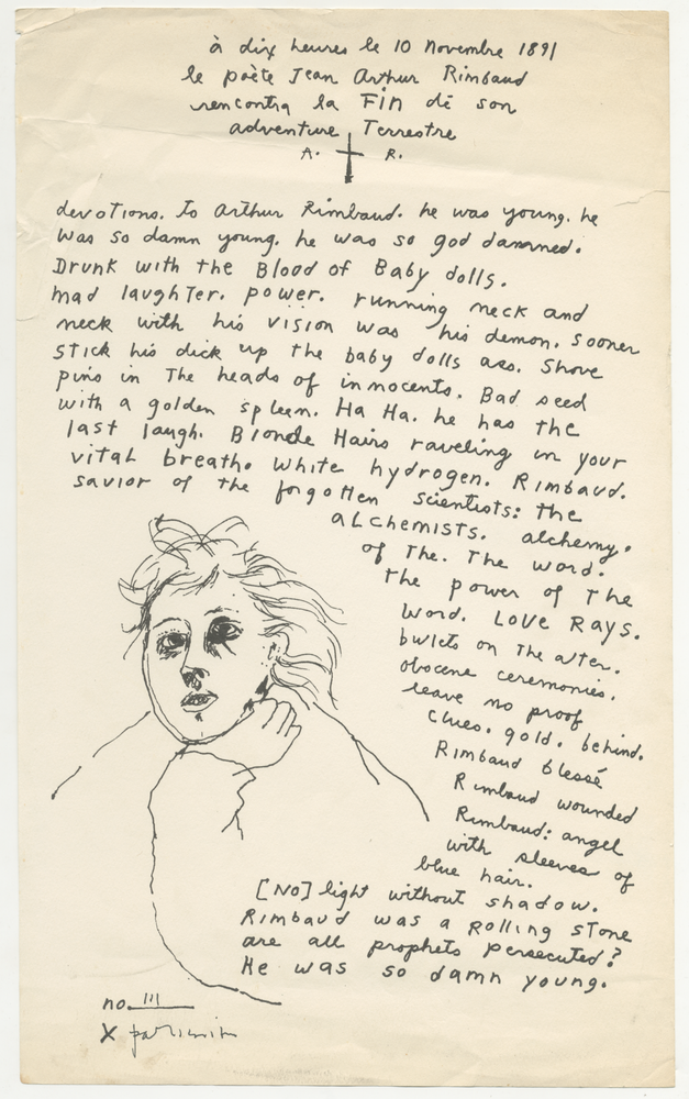 Item #6334 Devotions to Arthur Rimbaud [signed]. Patti Smith.