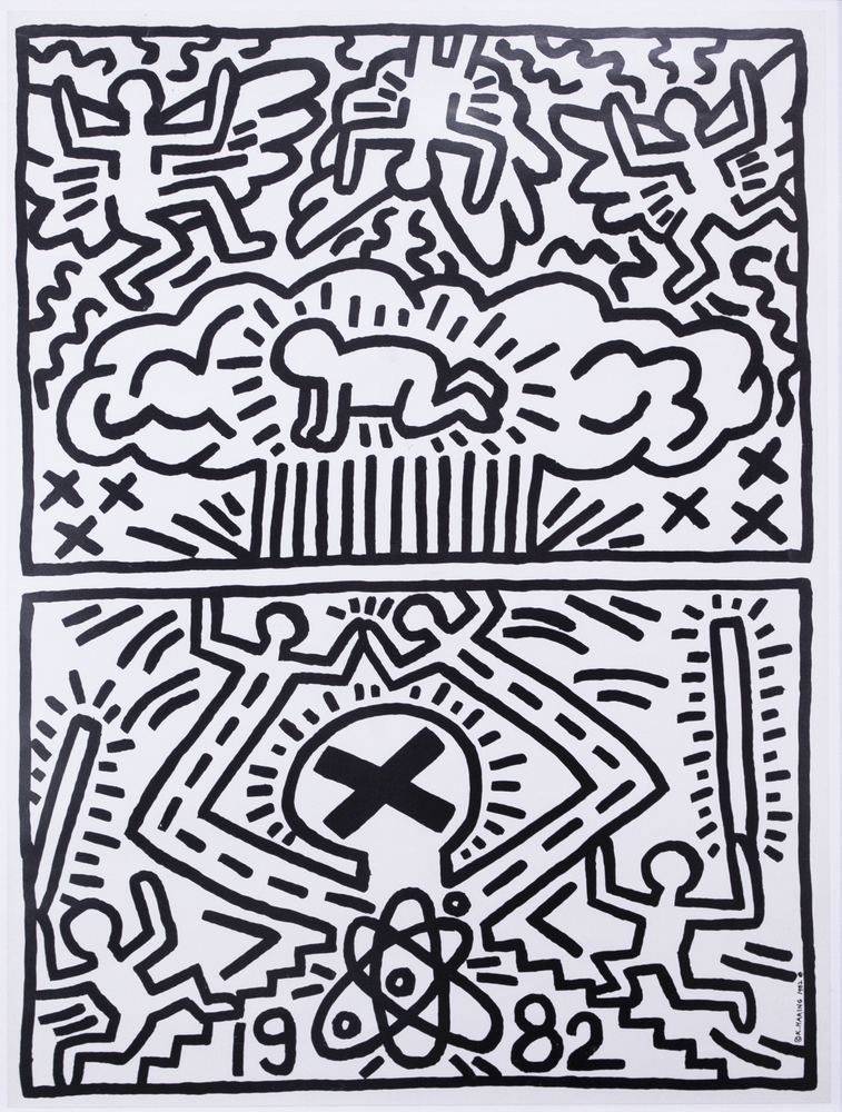 Item #6355 Nuclear Disarmament [unframed]. Keith Haring.
