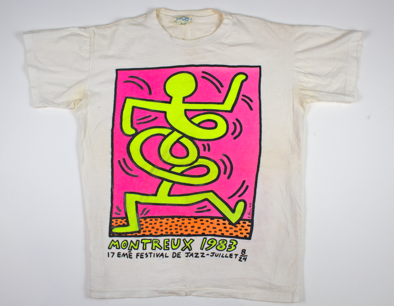 Item #6356 Montreux 1983 [jazz festival t-shirt]. Keith Haring.