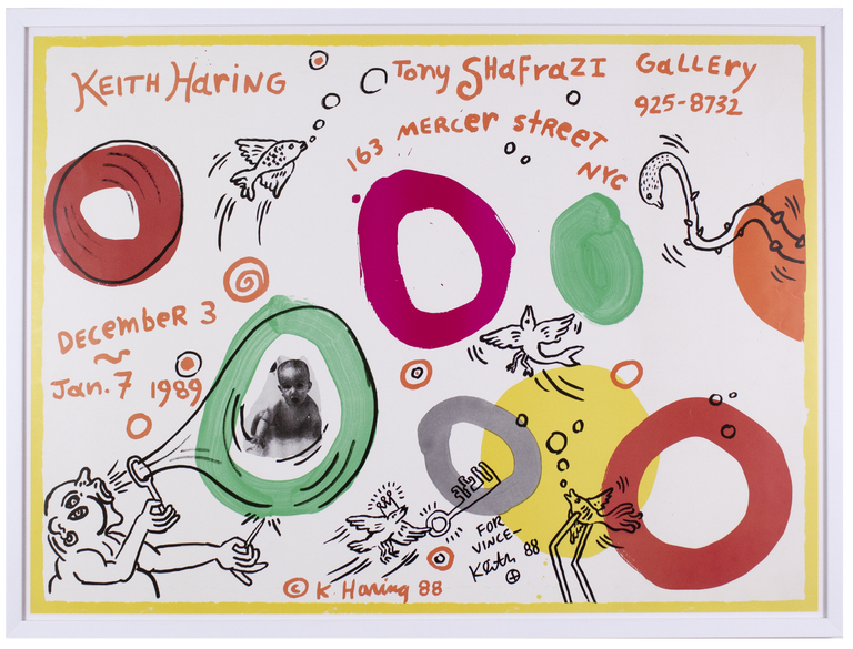 Item #6363 Keith Haring Tony Shafrazi Gallery [signed]. Keith Haring.