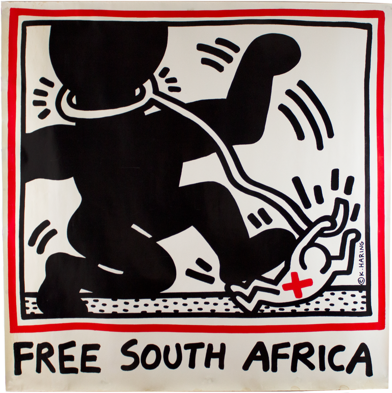 Item #6364 Free South Africa. Keith Haring.