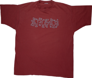 Item #6370 Keith Haring Dancing Dogs Short Sleeve T-shirt. Keith Haring