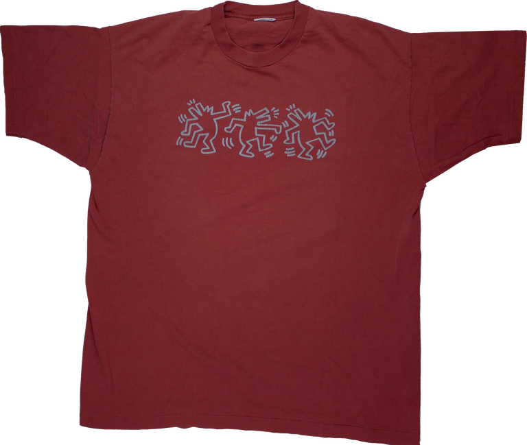Item #6370 Keith Haring Dancing Dogs Short Sleeve T-shirt. Keith Haring.