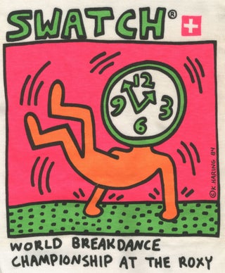 Item #6371 Keith Haring Swatch World Breakdance Championship at the Roxy T-Shirt. Keith Haring