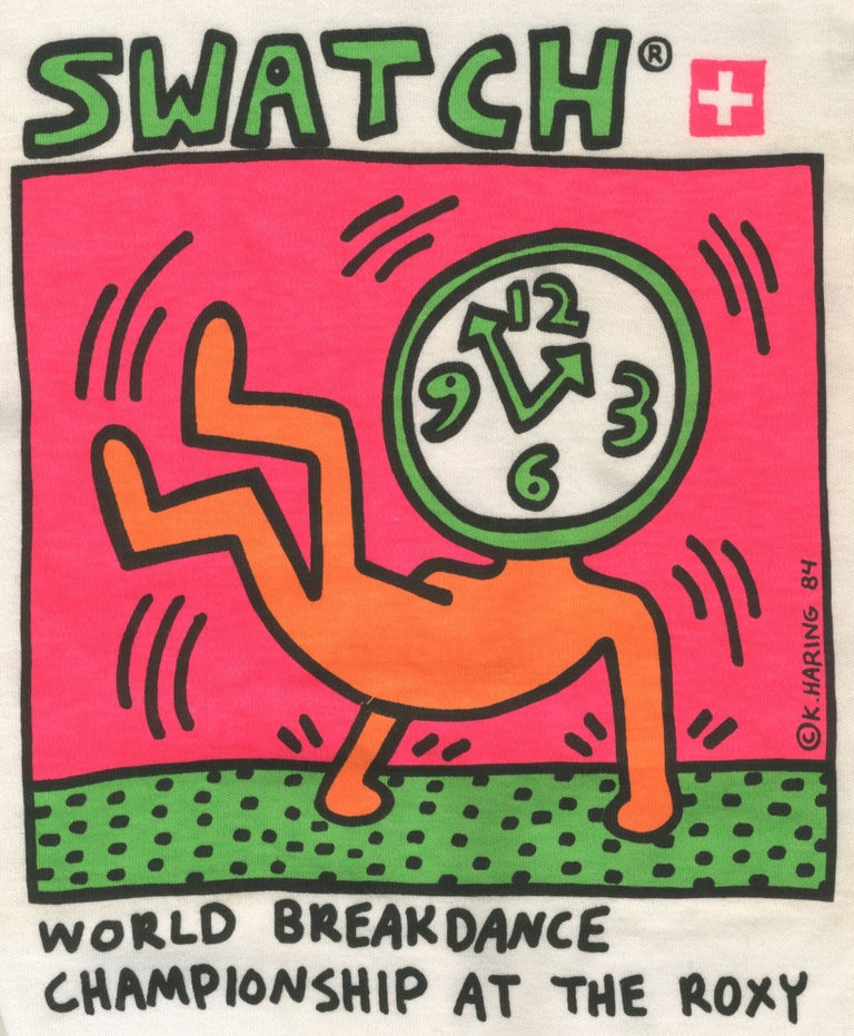 Item #6371 Keith Haring Swatch World Breakdance Championship at the Roxy T-Shirt. Keith Haring.