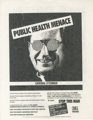 Item #6378 Public Health Menace: Cardinal O’Connor. Vincent Gagliostro