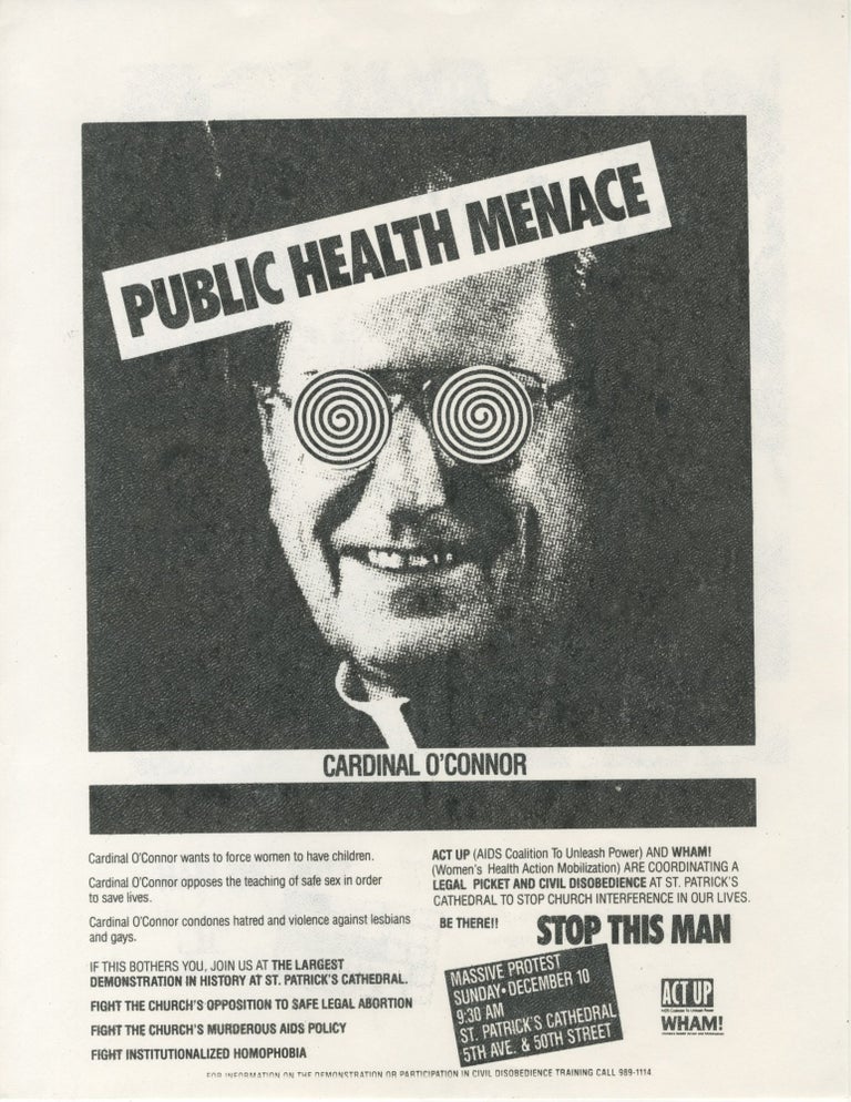 Item #6378 Public Health Menace: Cardinal O’Connor. Vincent Gagliostro.