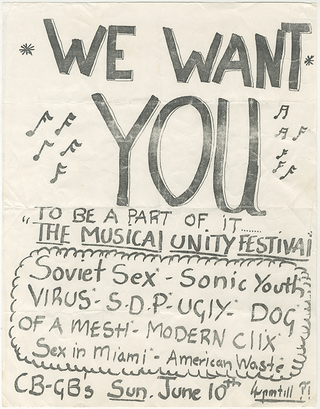 Item #6385 We Want You to Be A Part of It... [Soviet Sex, Sonic Youth