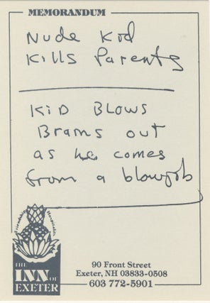 Item #6420 Nude Kid Kills Parents [Galerie Barbara Weiss]. Larry Clark