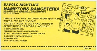 Guestcard Hamptons Danceteria