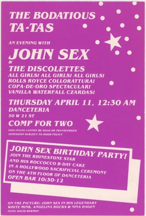 The Bodatious Ta-Tas, An Evening With John Sex & The Discolettes
