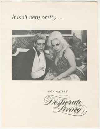 Item #6478 John Waters’ Desperate Living Flyer. John Waters