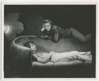 Item #6557 Film still of Gerard Malanga and Piero Heliczer in Couch. Andy Warhol