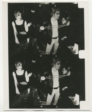 Item #6558 Film strip photographic print of two frames of Gerard Malanga and Edie Sedgwick in...
