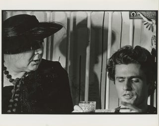 Item #6561 Film still of Marie Menken and Gerard Malanga in Chelsea Girls. Andy Warhol