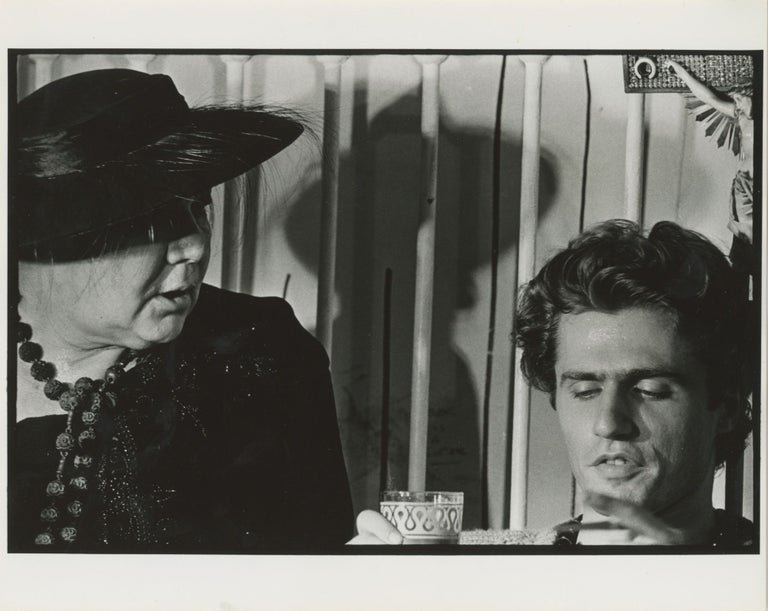 Item #6561 Film still of Marie Menken and Gerard Malanga in Chelsea Girls. Andy Warhol.