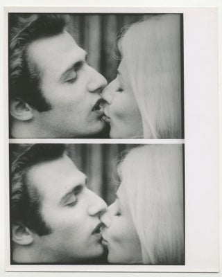 Item #6568 Film strip photographic print of two frames of Gerard Malanga and Baby Jane Holzer...