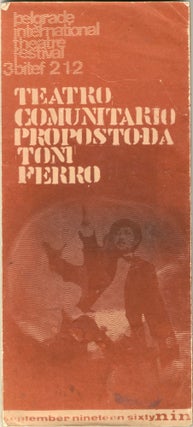 Item #6570 Teatro Comunitario Proposto Da Toni Ferro [Community Theater Proposed by Toni Ferro]....