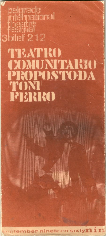 Item #6570 Teatro Comunitario Proposto Da Toni Ferro [Community Theater Proposed by Toni Ferro]. Toni Ferro.