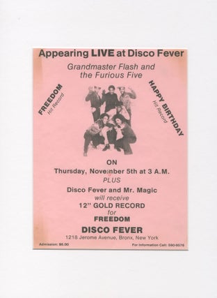 Item #6607 Appearing LIVE at Disco Fever Grandmaster Flash and the Furious Five
