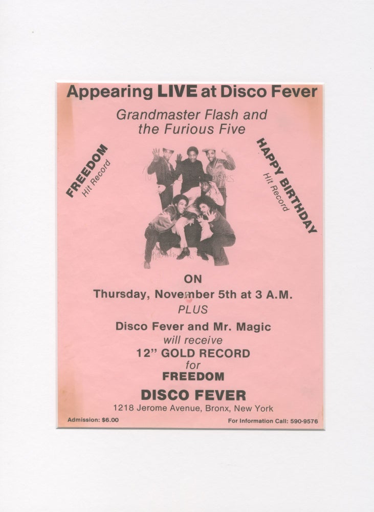 Item #6607 Appearing LIVE at Disco Fever Grandmaster Flash and the Furious Five