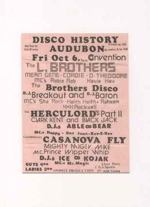 Item #6613 Disco History Audubon Friday October 6