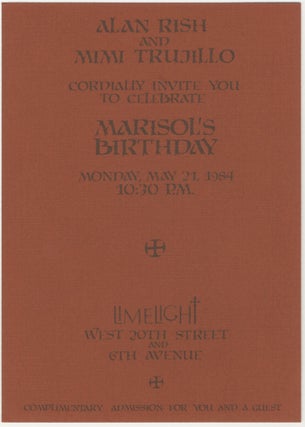 Alan Rish and Mimi Trujillo Cordially Invite You To Celebrate Marisol’s Birthday