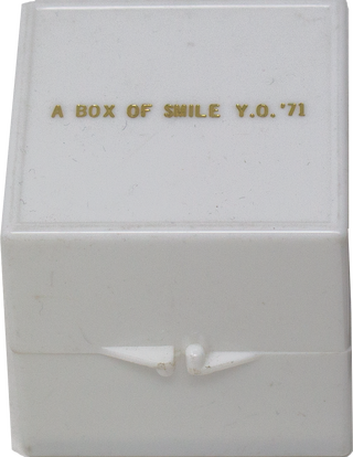 Item #6647 A Box of Smile Y.O ’71 [White with Facsimile Mirror]. George Maciunas Yoko Ono