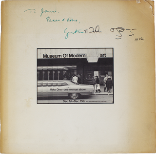 Item #6658 Museum of Modern [F]art: Yoko Ono-- One Woman Show [Signed by Yoko Ono and John Lennon...