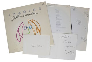 Item #6663 Imagine: John Lennon – Motion Picture Soundtrack LP [signed by Yoko Ono] [with] Yoko...