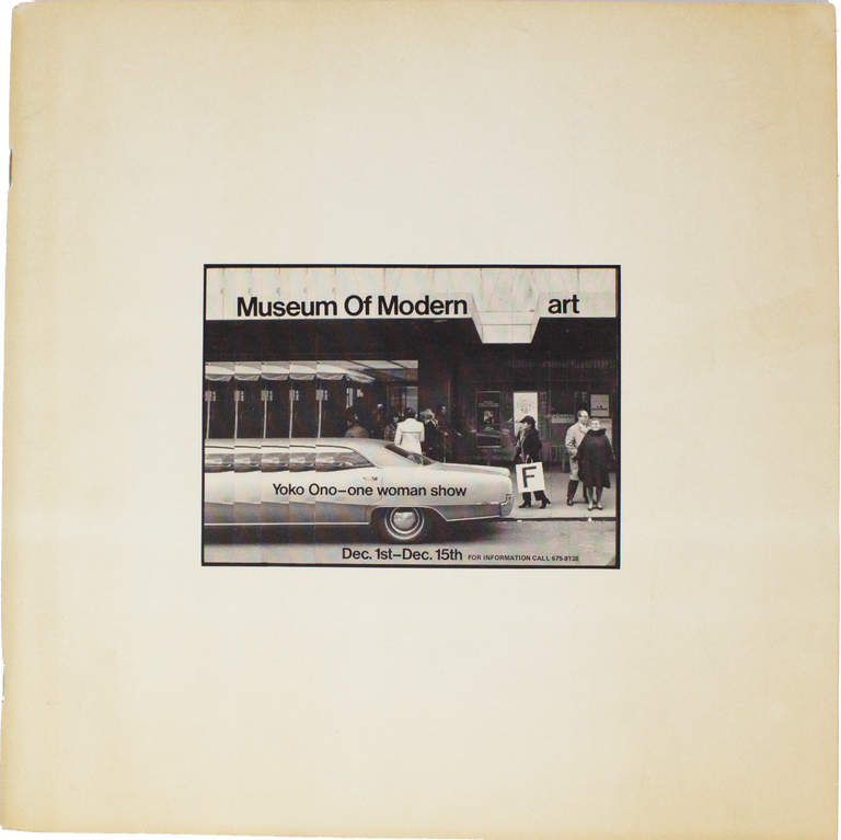 Item #6676 Museum of Modern [F]art: Yoko Ono-- One Woman Show. Yoko Ono., Iain McMillan, Michael Gross.