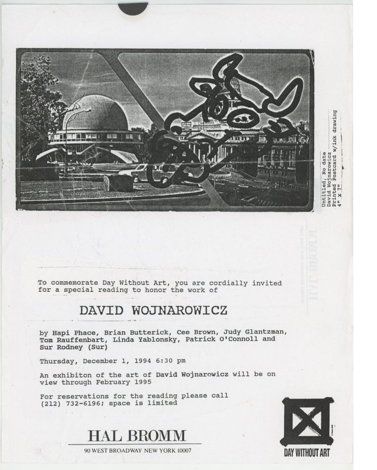 Item #6681 To commemorate Day Without Art, you are cordially invited for a special reading to honor the work of David Wojnarowicz