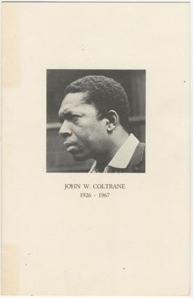 Item #6756 John W. Coltrane 1926 - 1967 [funeral program
