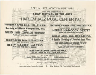 Item #6780 4–Day Festival of the Arts for the Benefit of the Harlem Jazz Music Center, Inc