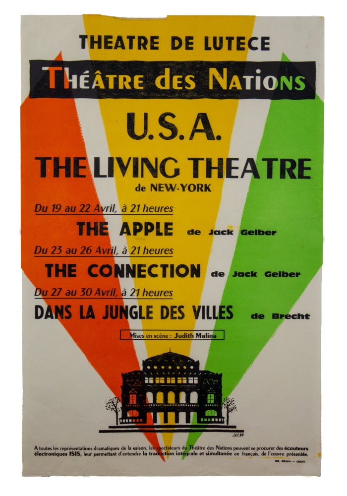 Item #6787 Theatre des Nations: U.S.A. The Living Theatre. Marcel Jacno.