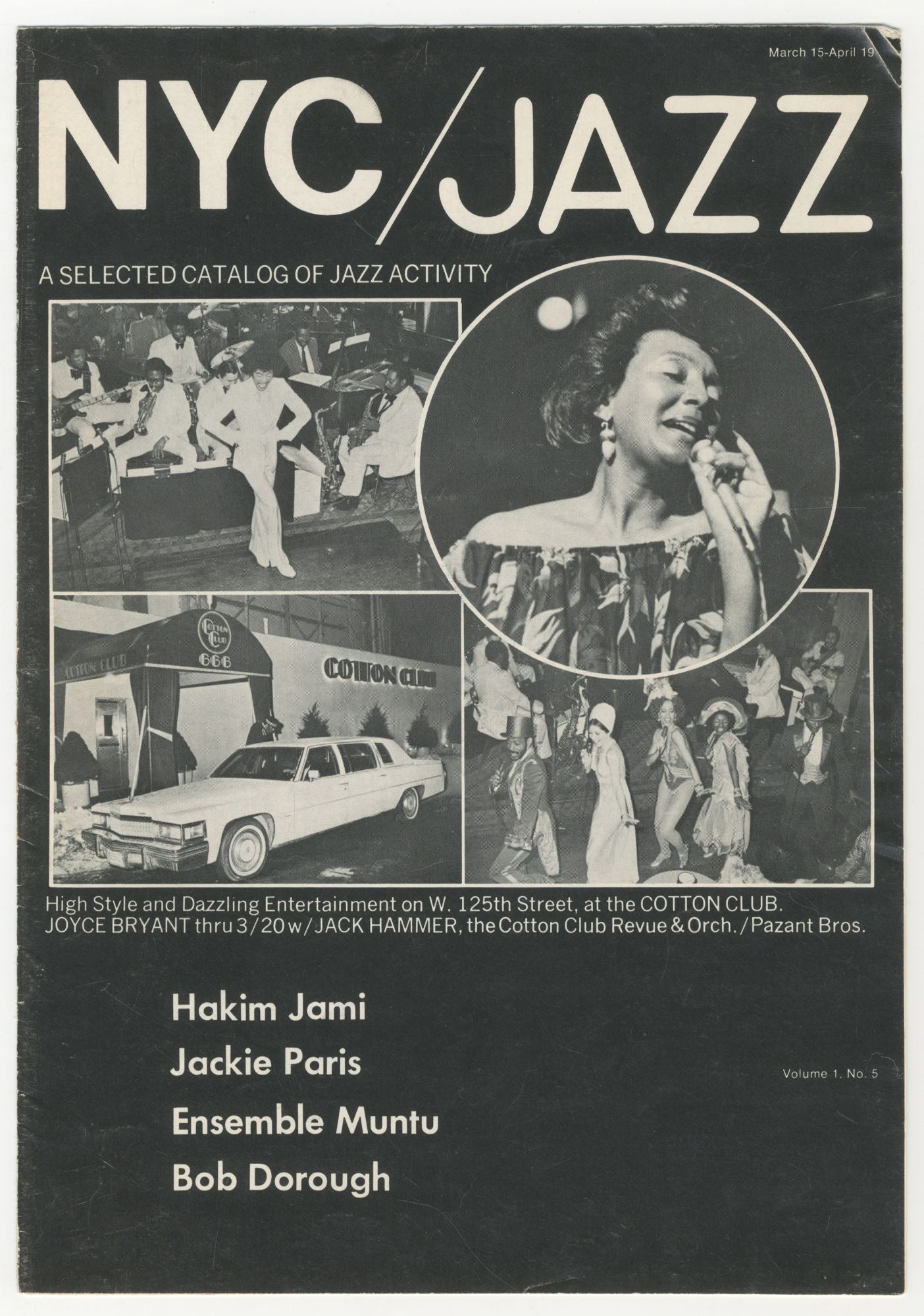 NYC / Jazz: A Selected Catalog of Jazz Activity, Vol. 1 No. 5