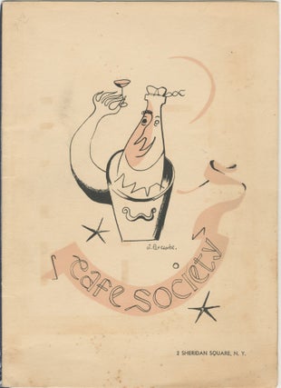 Item #6812 Cafe Society Menu [first racially integrated nightclub in New York City
