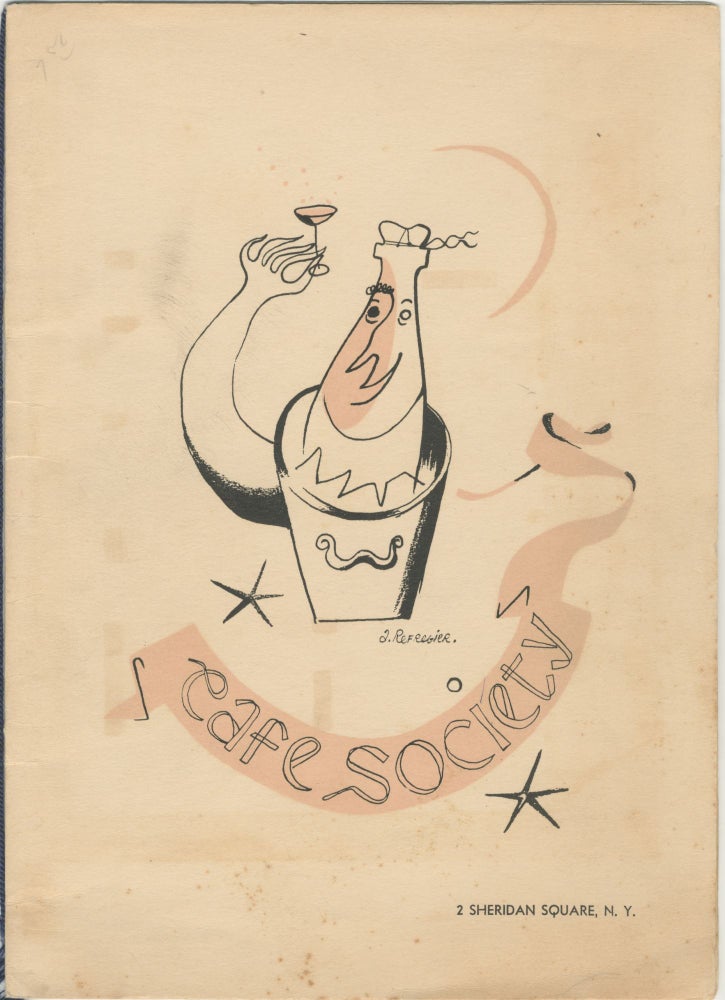 Item #6812 Cafe Society Menu [first racially integrated nightclub in New York City]