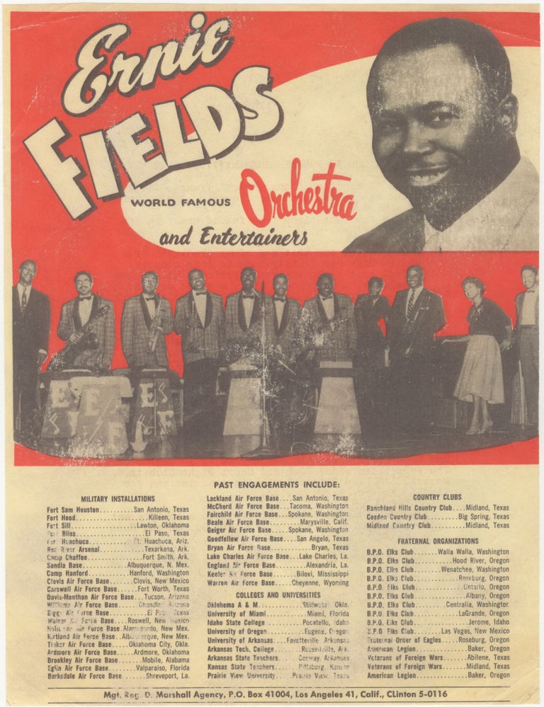 Item #6815 Ernie Fields’ World Famous Orchestra and Entertainers