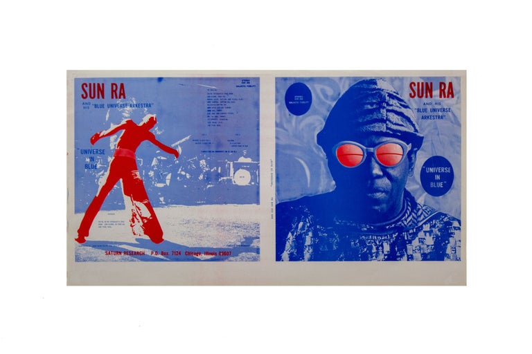 Item #6832 Universe in Blue [original LP wrap proof sheet]. Sun Ra, design Claude Dangerfield.