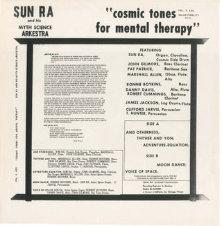 Sun Ra and his Myth Science Arkestra - "cosmic tones for mental therapy" [Back Cover Proof Sheet
