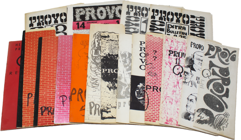 Item #6907 Provo Nos. 1–15 [and] Extra Bulletin [and] Provo [complete run, with Belgian 1966 facsimile no. 1 and 1967 counter-publication]