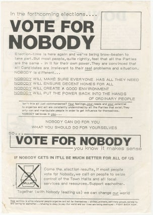 Item #6926 Vote For Nobody