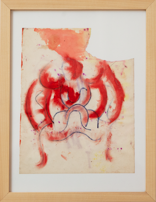 Item #6969 Untitled [Pastel and Watercolor Abstract Drawing]. Jack Smith