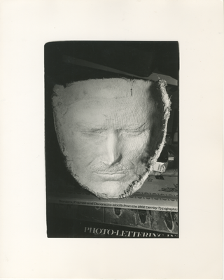 Item #7014 Photograph of Jack Smith Plaster Casted Mask. Ira Cohen