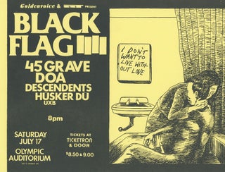 Item #7039 Black Flag, 45 Grave, DOA, Descendents, Hüsker Dü, and UXB at Olympic Auditorium....