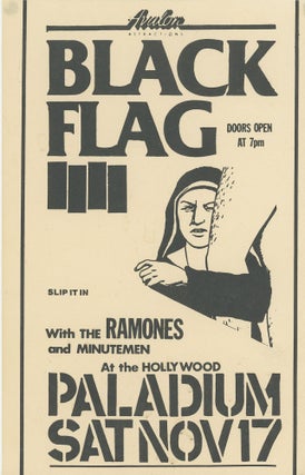 Item #7045 Black Flag with the Ramones and the Minutemen at the Hollywood Palladium. Raymond...