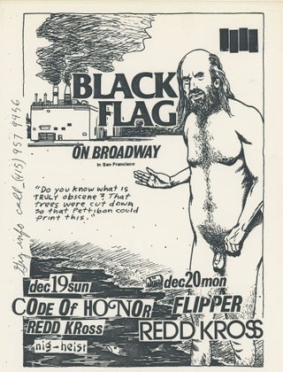 Item #7050 Black Flag at On Broadway. Raymond Pettibon